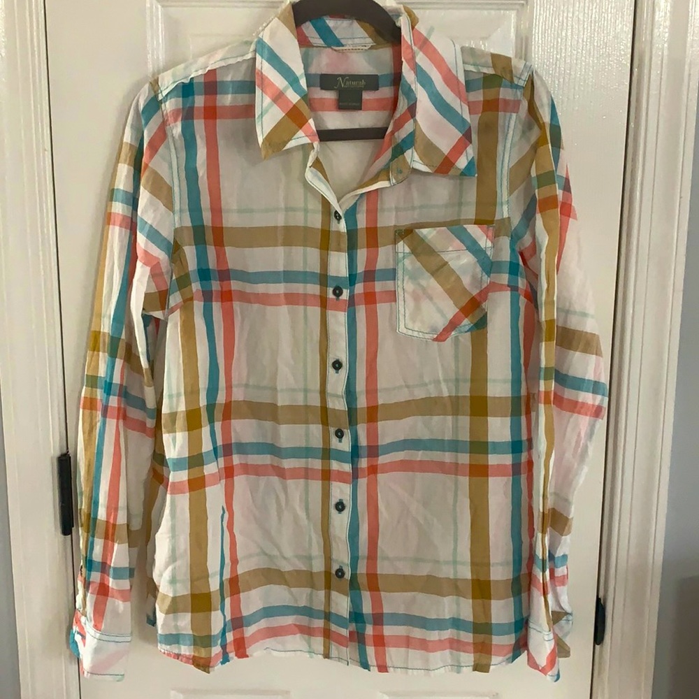 Summer button down top